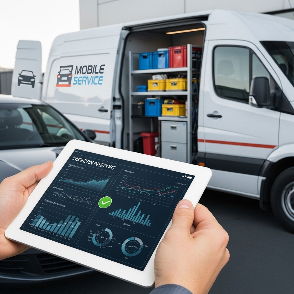 فحص السيارة في المقر